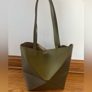 Loewe Puzzle Fold Convertible Origami Medium Leather Tote Bag